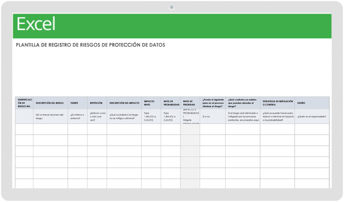 Registro de Riesgos de Protección de Datos