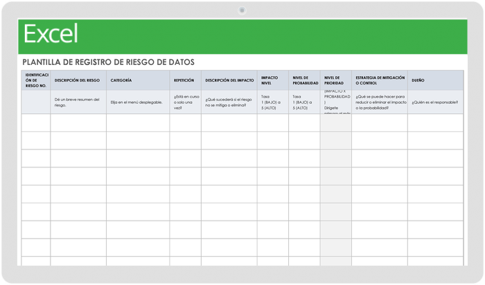 Registro de Riesgos de Datos