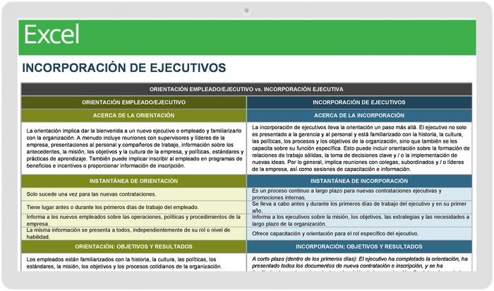 INCORPORACIÓN EJECUTIVA