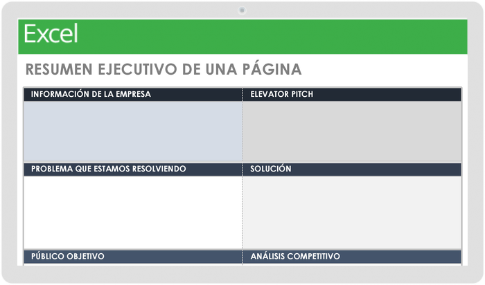 Plantilla de resumen ejecutivo de una página