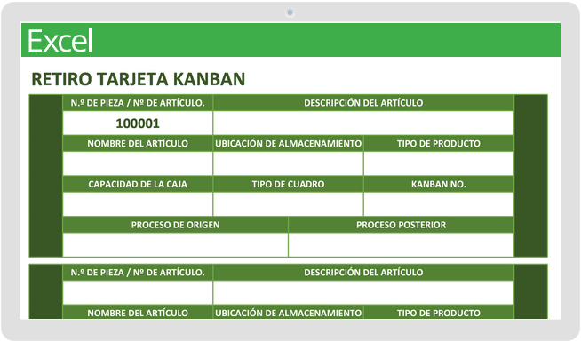 Tarjeta Kanban de Retiro - Plantilla de Tarjeta Kanban Gratis